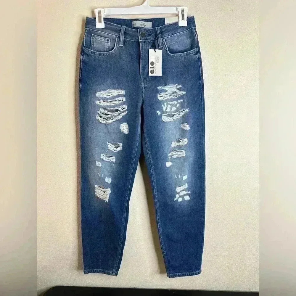 TopShop Moto boyfriend Jeans ‘Hayden’ Distressed Size 26